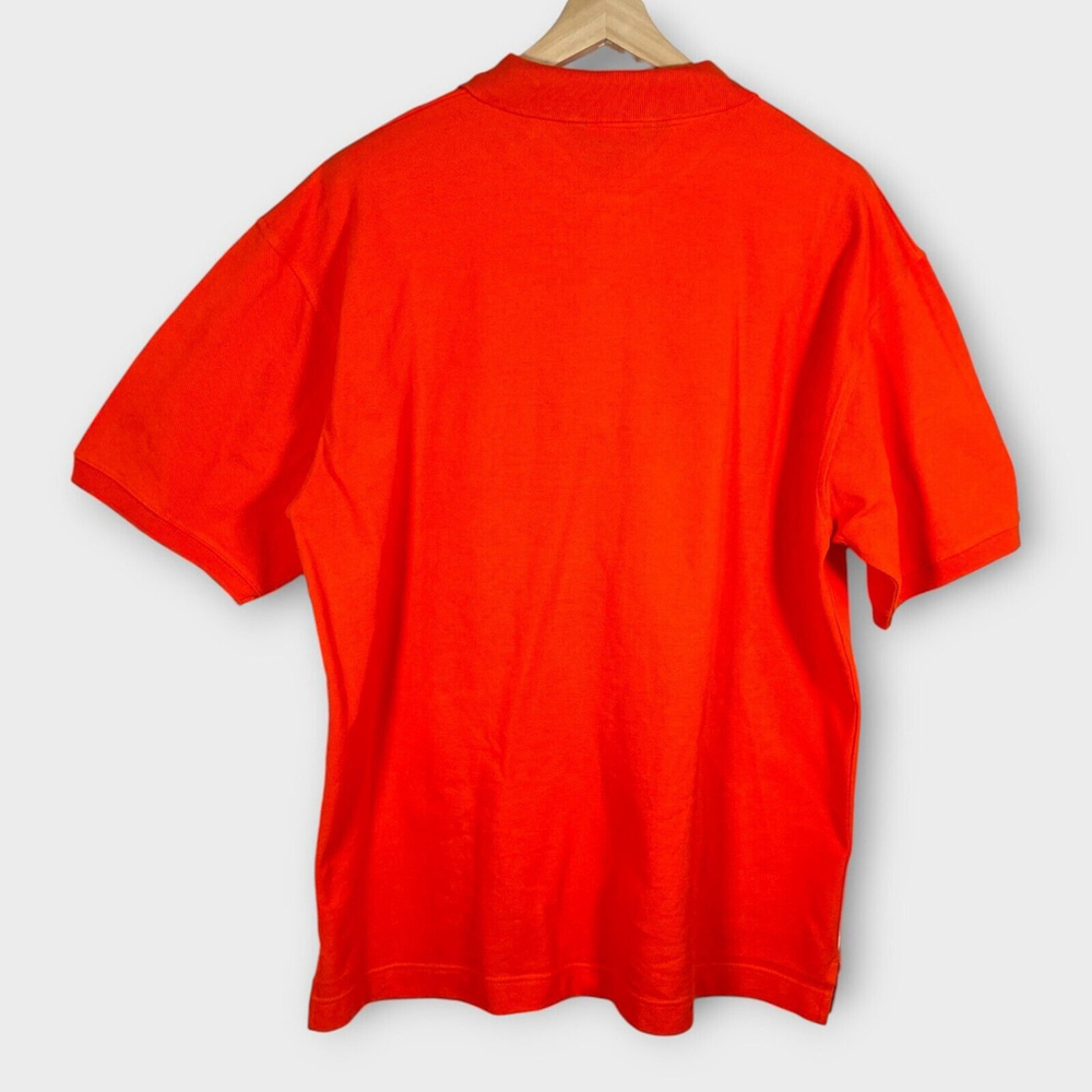 🦜 Orange Polo Shirt Men's XL 100% Cotton Royal Blue Apparel NWT - Picture 3 of 9